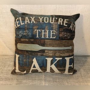 PILLOW 15X15 RELAX YOU’RE AT THE LAKE